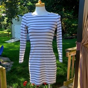 H&M striped black and white dress